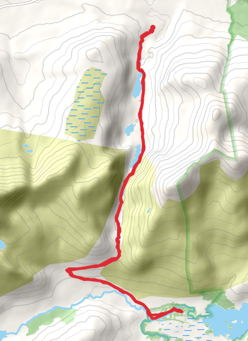 Hike on Gap of Dunloe mobile static map
