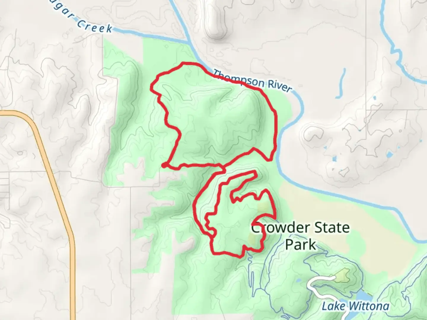 An image depicting the trail Thompson River Trail - North Loop and its surrounding area.