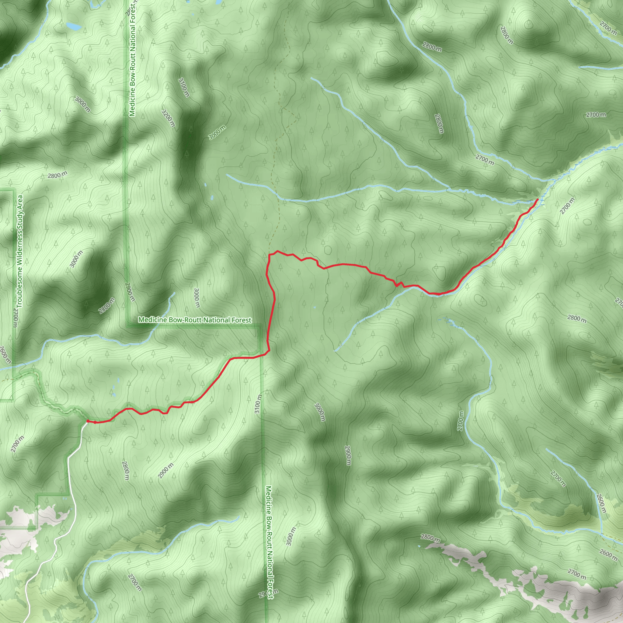 Siebert Creek via Haypark Trail mobile static map
