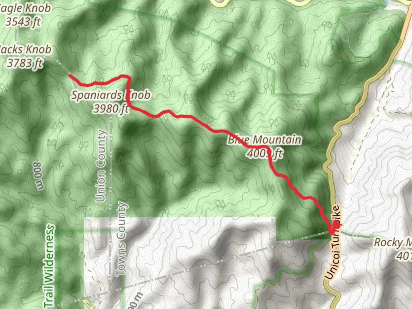 An image depicting the trail Blue Mountain and Appalachian Trail and its surrounding area.