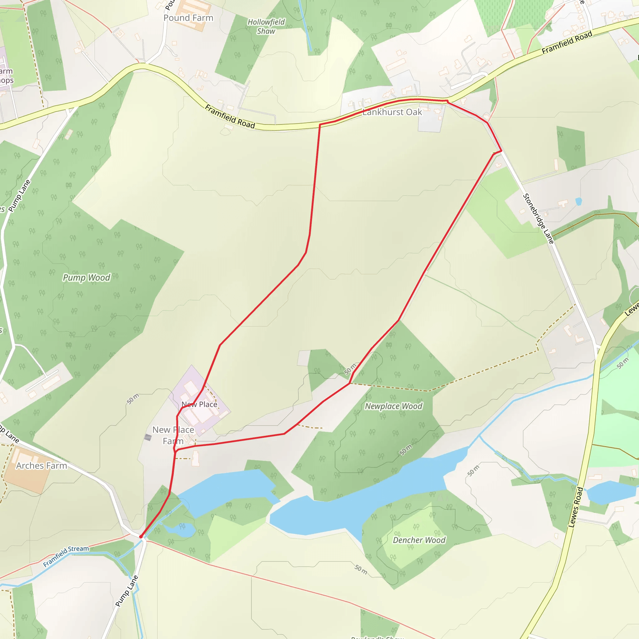 Newplace Wood Loop mobile static map