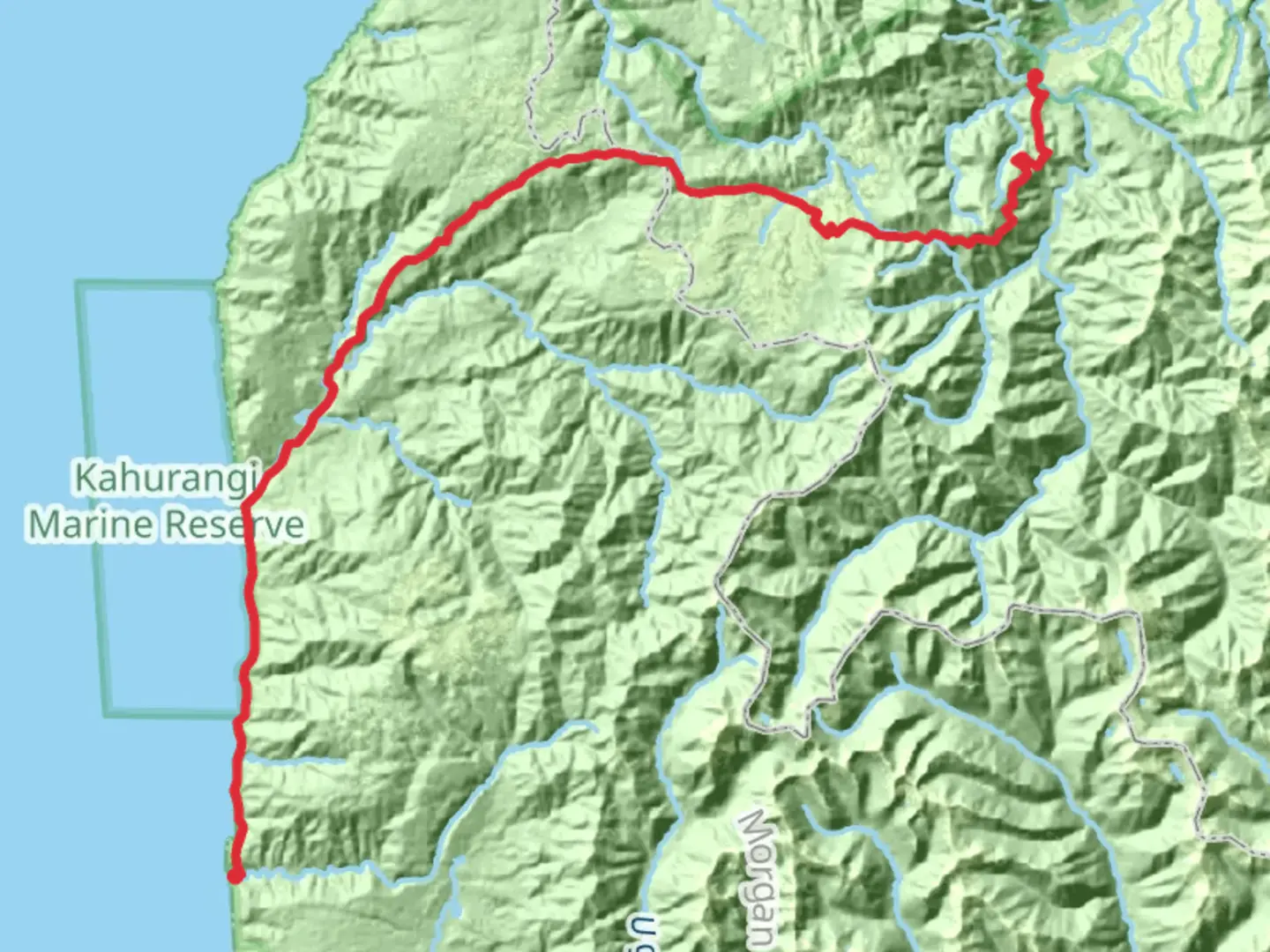 An image depicting the trail Heaphy Track and its surrounding area.