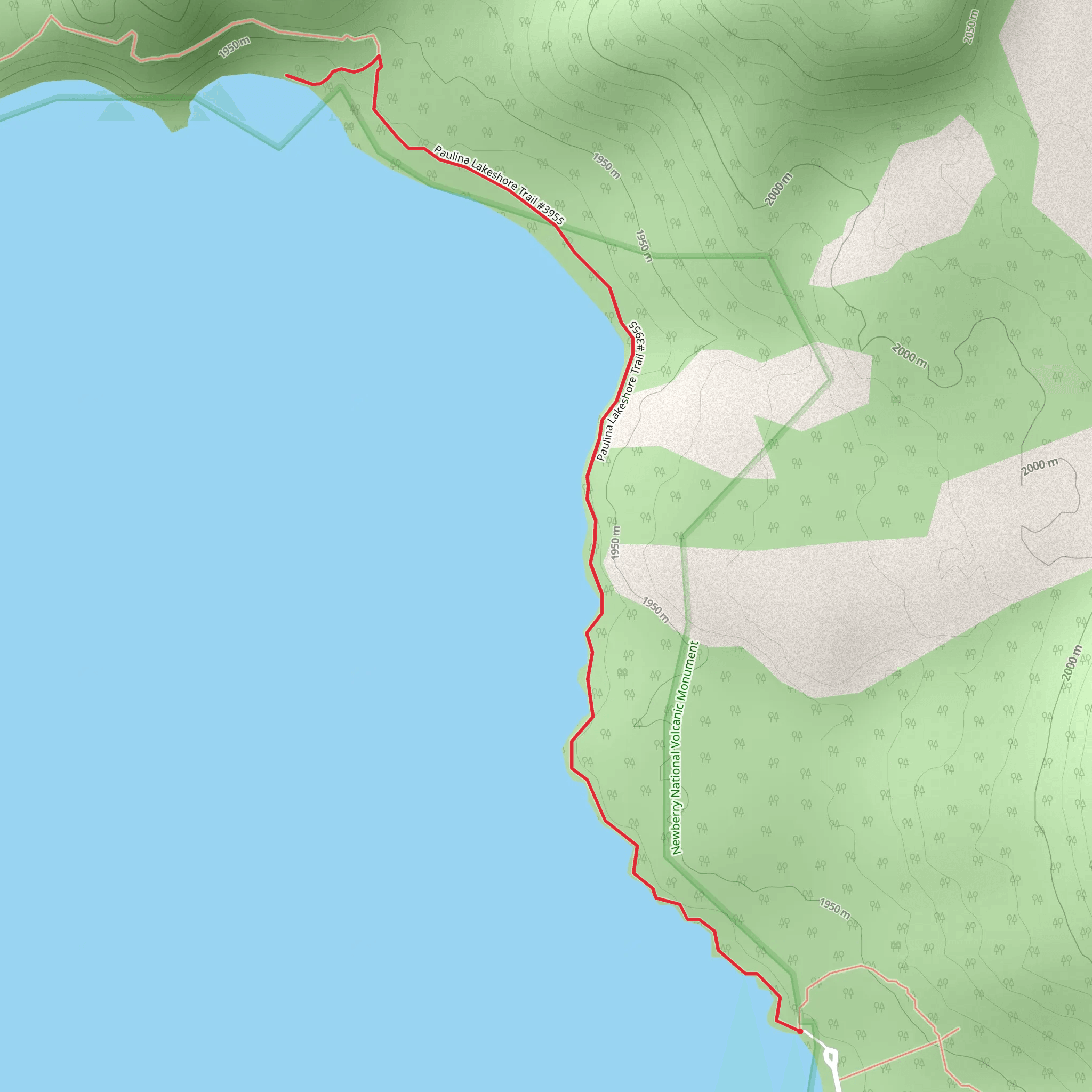 Paulina Lakeshore Trail mobile static map