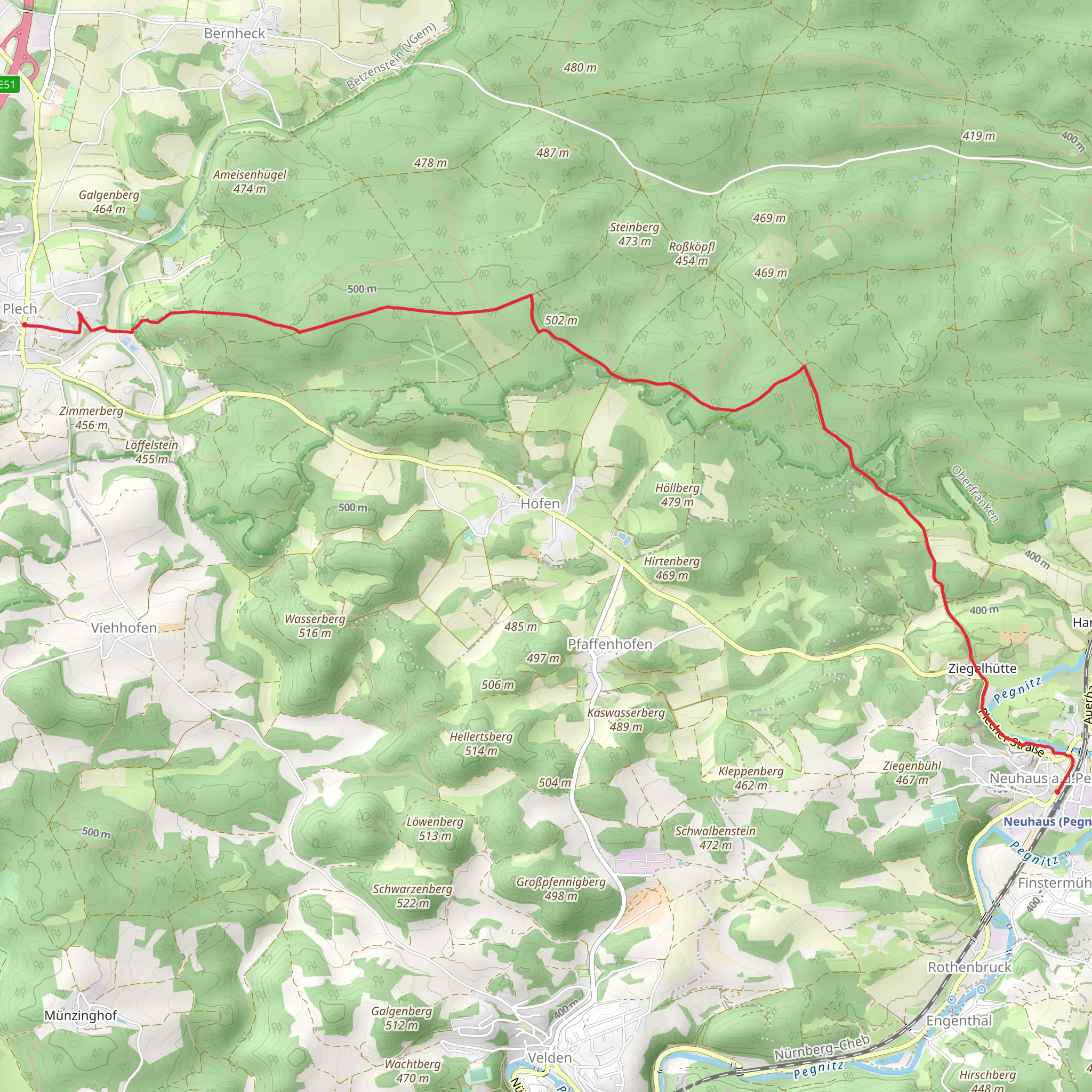Neuhaus - Plech mobile static map