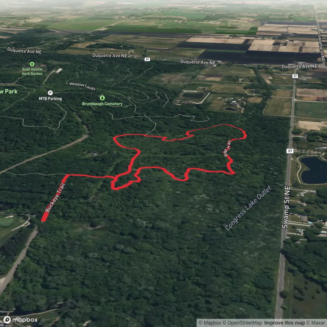 An image depicting the trail Bridle Trail and Beaver Lodge Trail and its surrounding area.