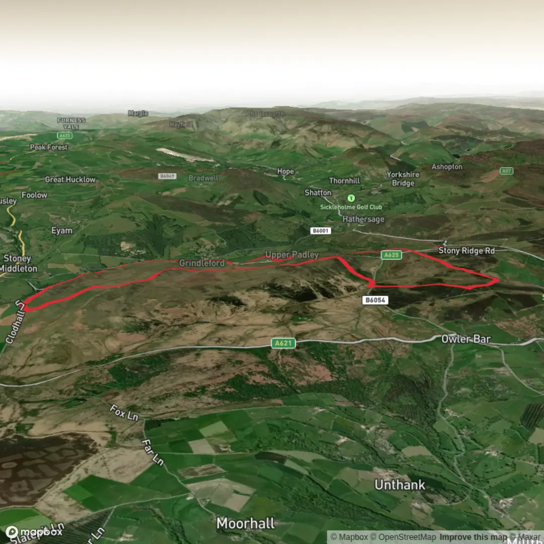An image depicting the trail Hike from Longshaw estate and its surrounding area.