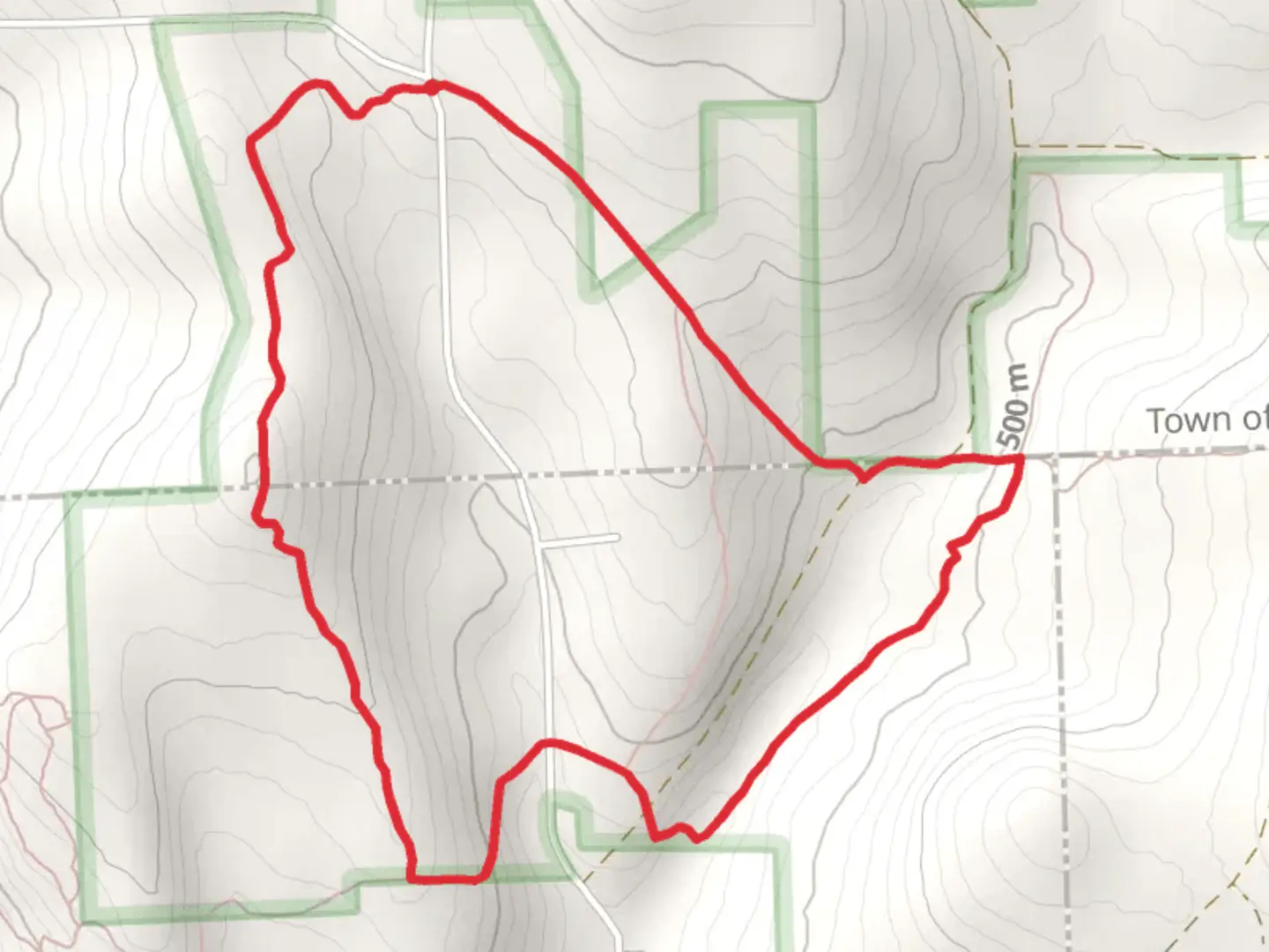 An image depicting the trail Cortwright Road Loop and its surrounding area.