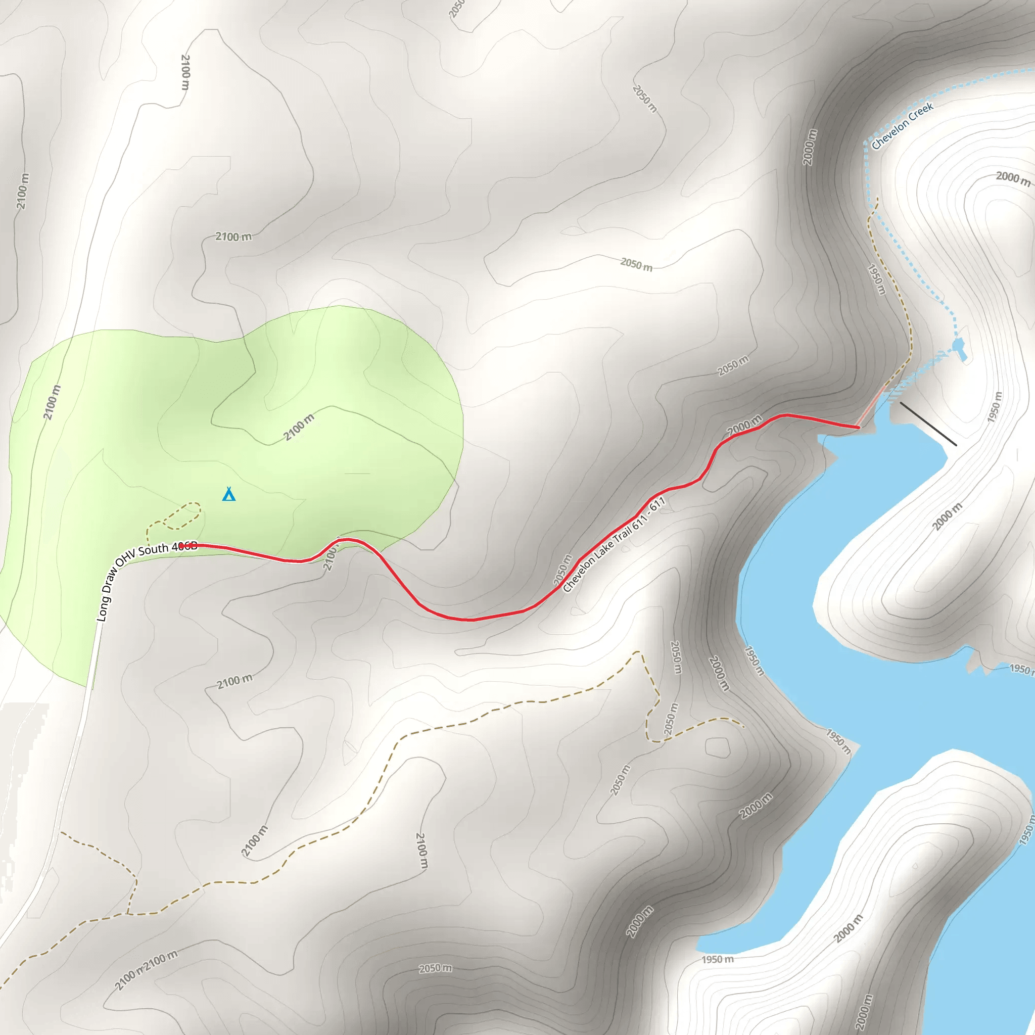 Chevelon Lake Trail mobile static map