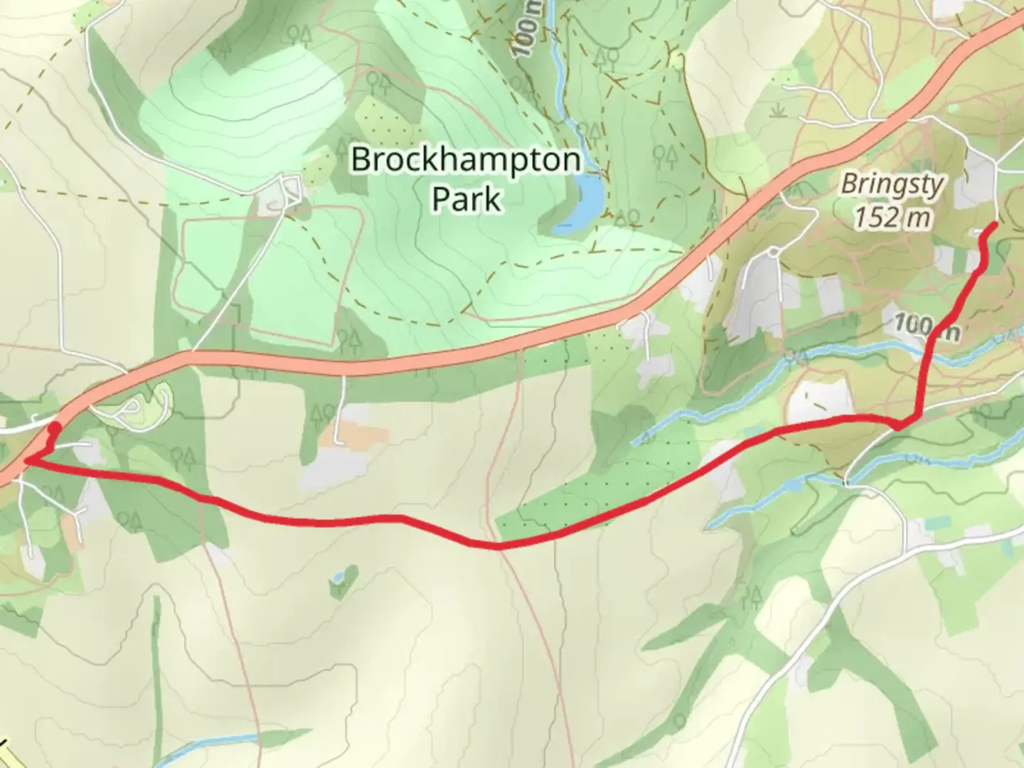 An image depicting the trail Clater Park and its surrounding area.
