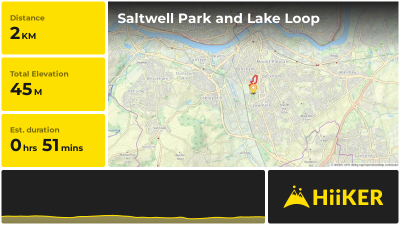 Saltwell Park And Lake Loop Tyne And Wear England