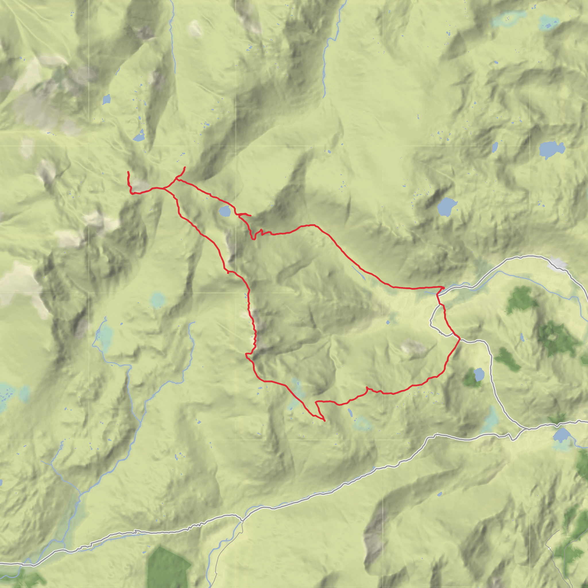 Langdale Fells, South and West - 8 WRs mobile static map