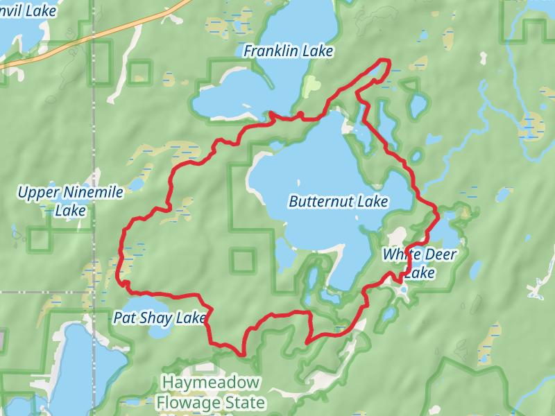 Butternut Lake, Three Johns Lake and Luna Lake Loop