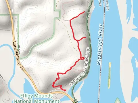 Mississippi River, Eagle Rock and Fire Point via Effigy Mounds