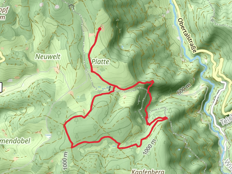 Hirschbach via Jockenhof and Bannwald Zweribach