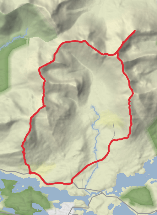 Hike from Garroman mobile static map