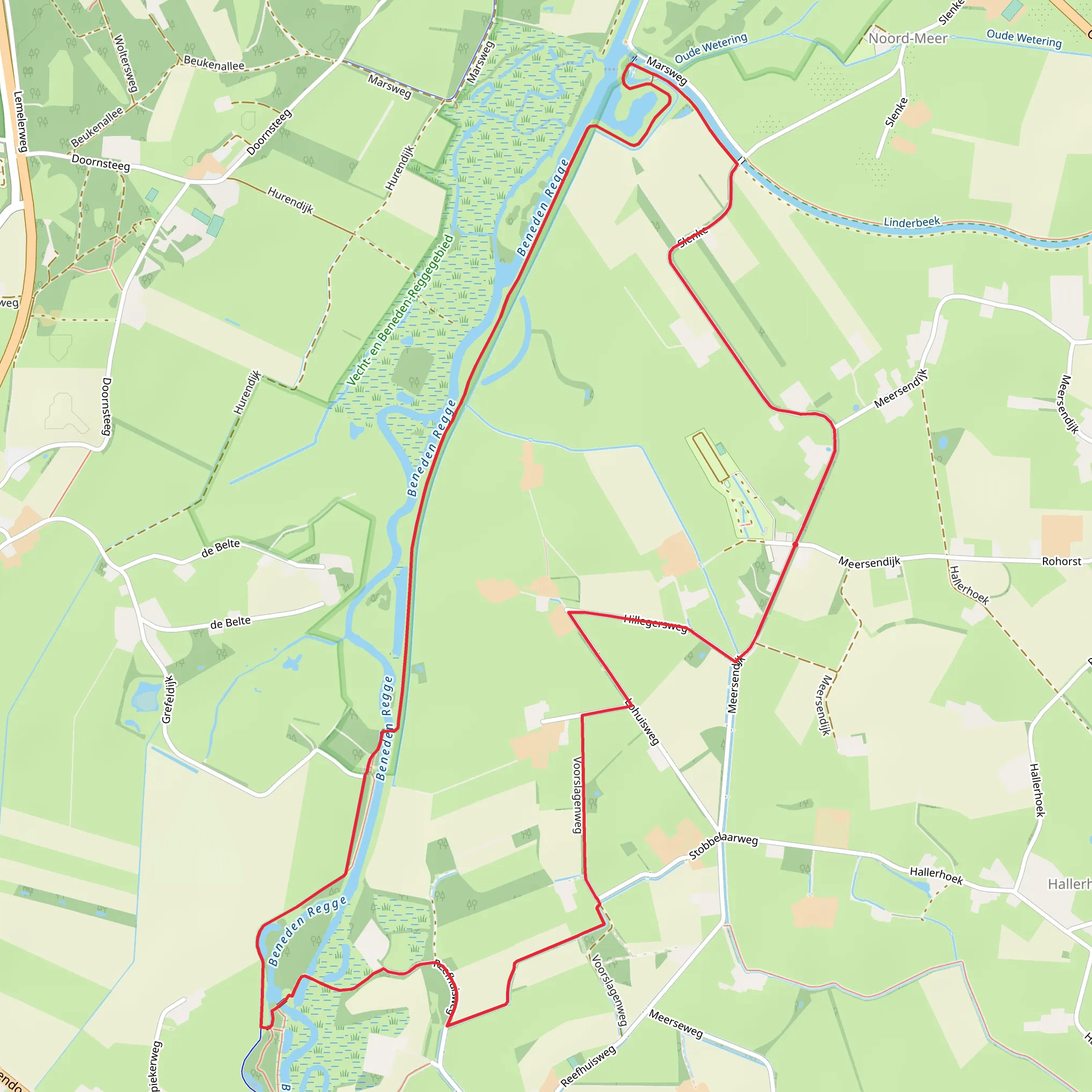 Middendorpslanden and Velderberg via Lohuis Weg mobile static map