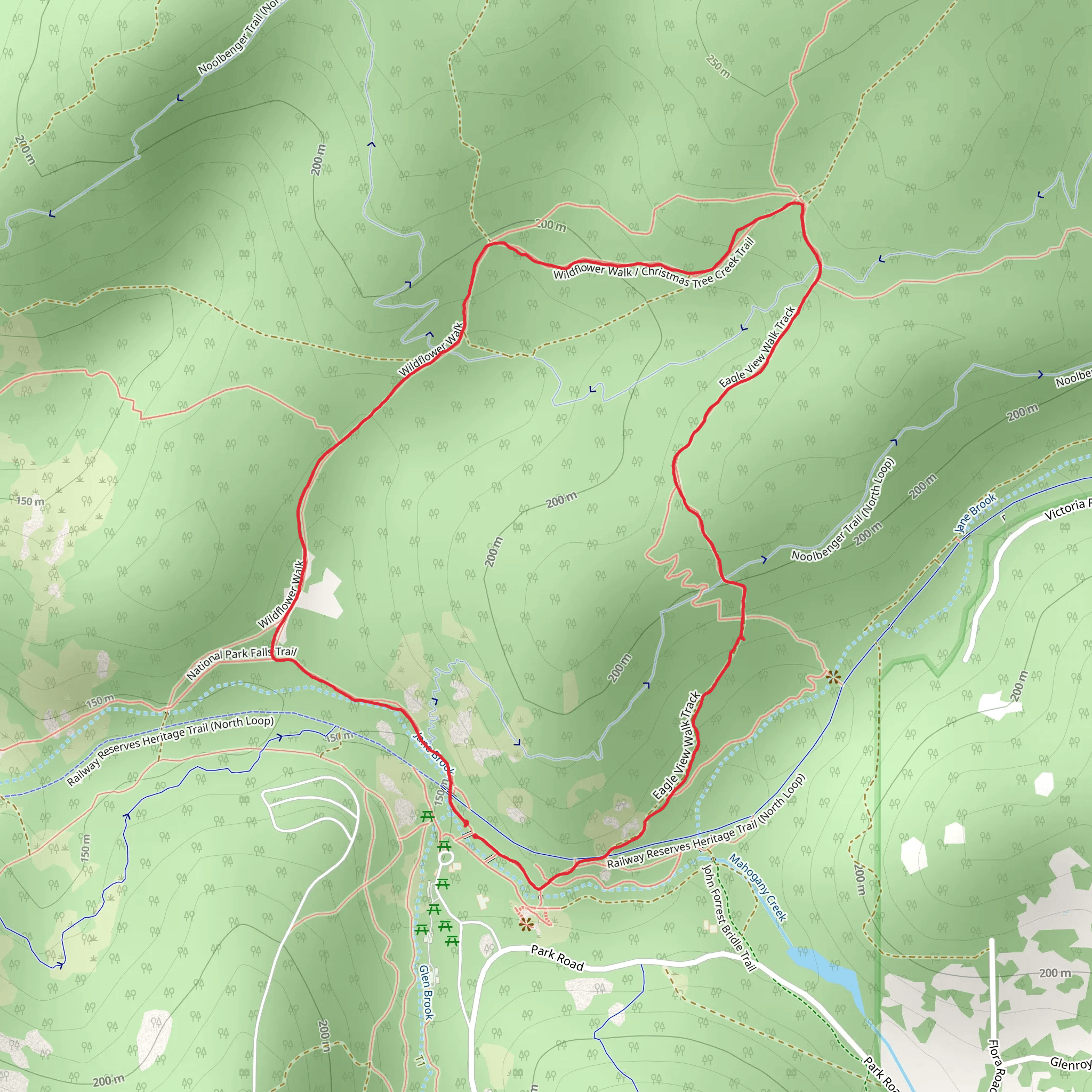 Wildflower Walk Trail mobile static map