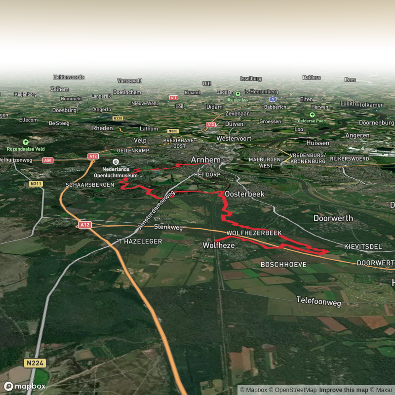 Wolfheze to Arnhem Centraal via Wolfhezerheide, Vijverberg and Gulden Bodem