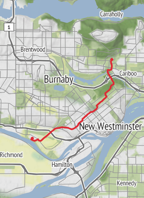 Hike from Lyndhurst mobile static map