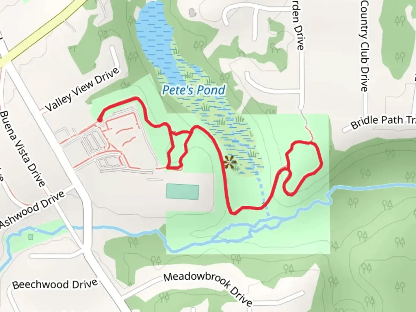 An image depicting the trail Carriage Lane Loop Trail and its surrounding area.