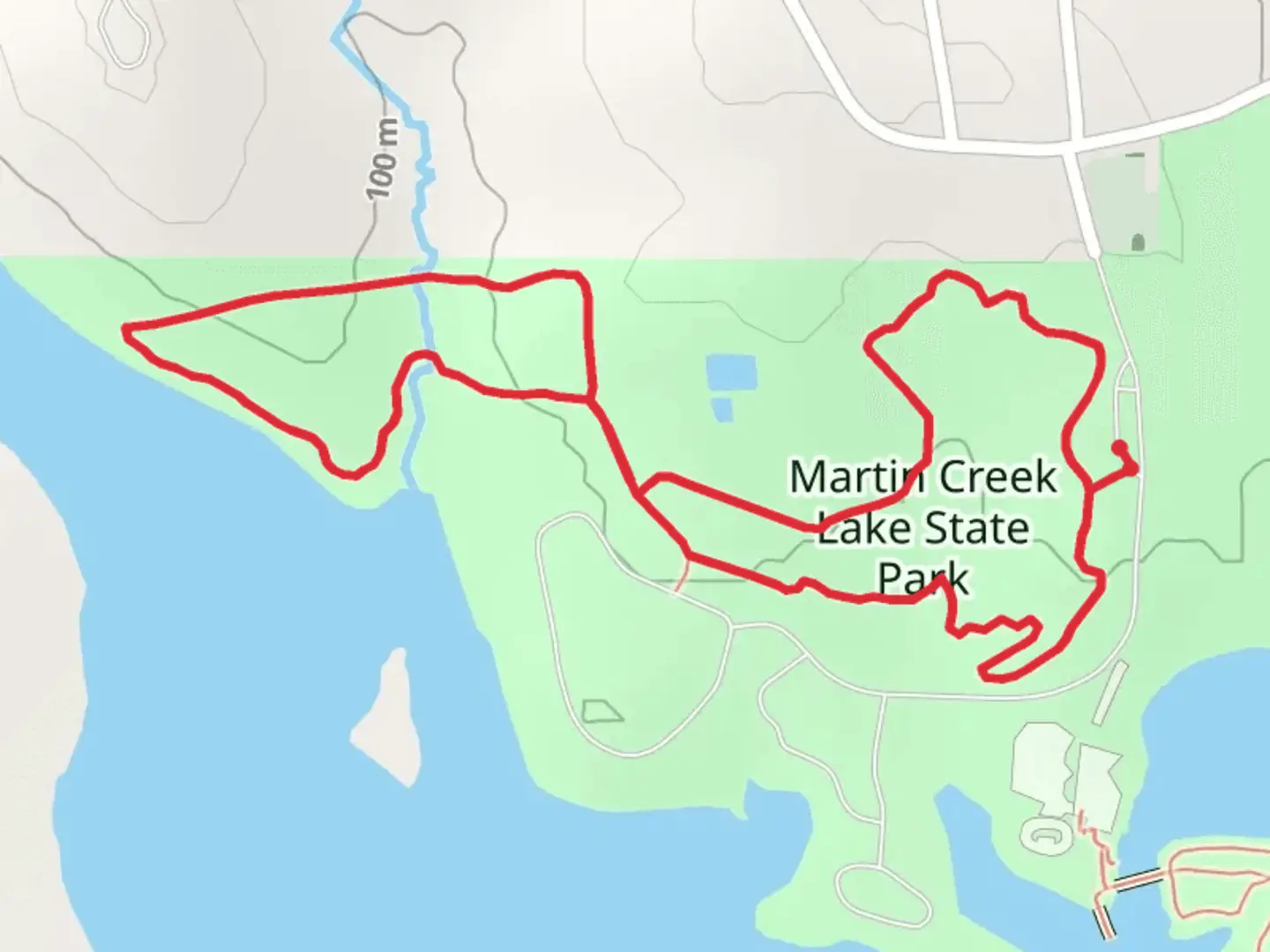 An image depicting the trail Harmony Hill and Old Henderson Road Loop and its surrounding area.