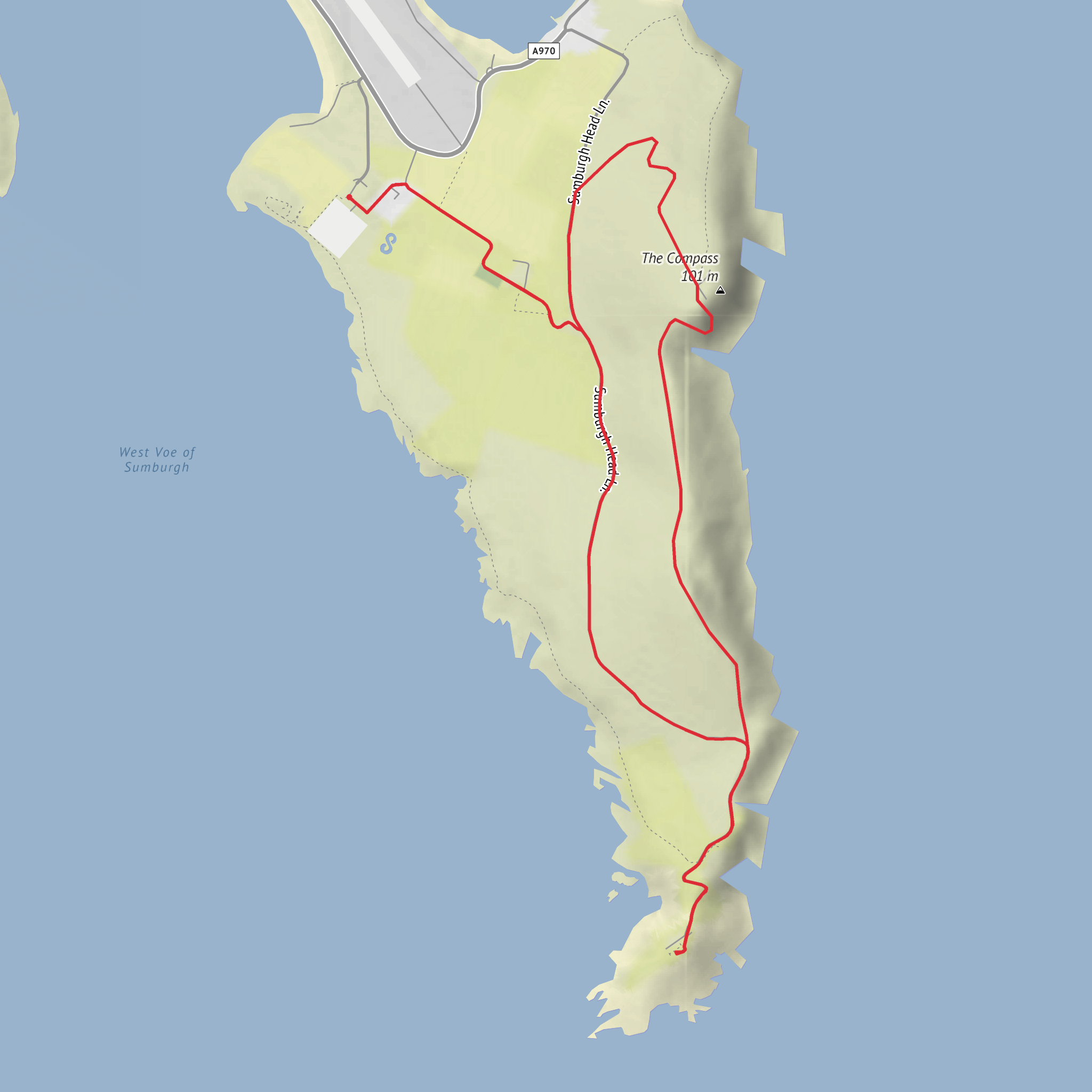 Compass Head and Sumburgh Head Loop mobile static map