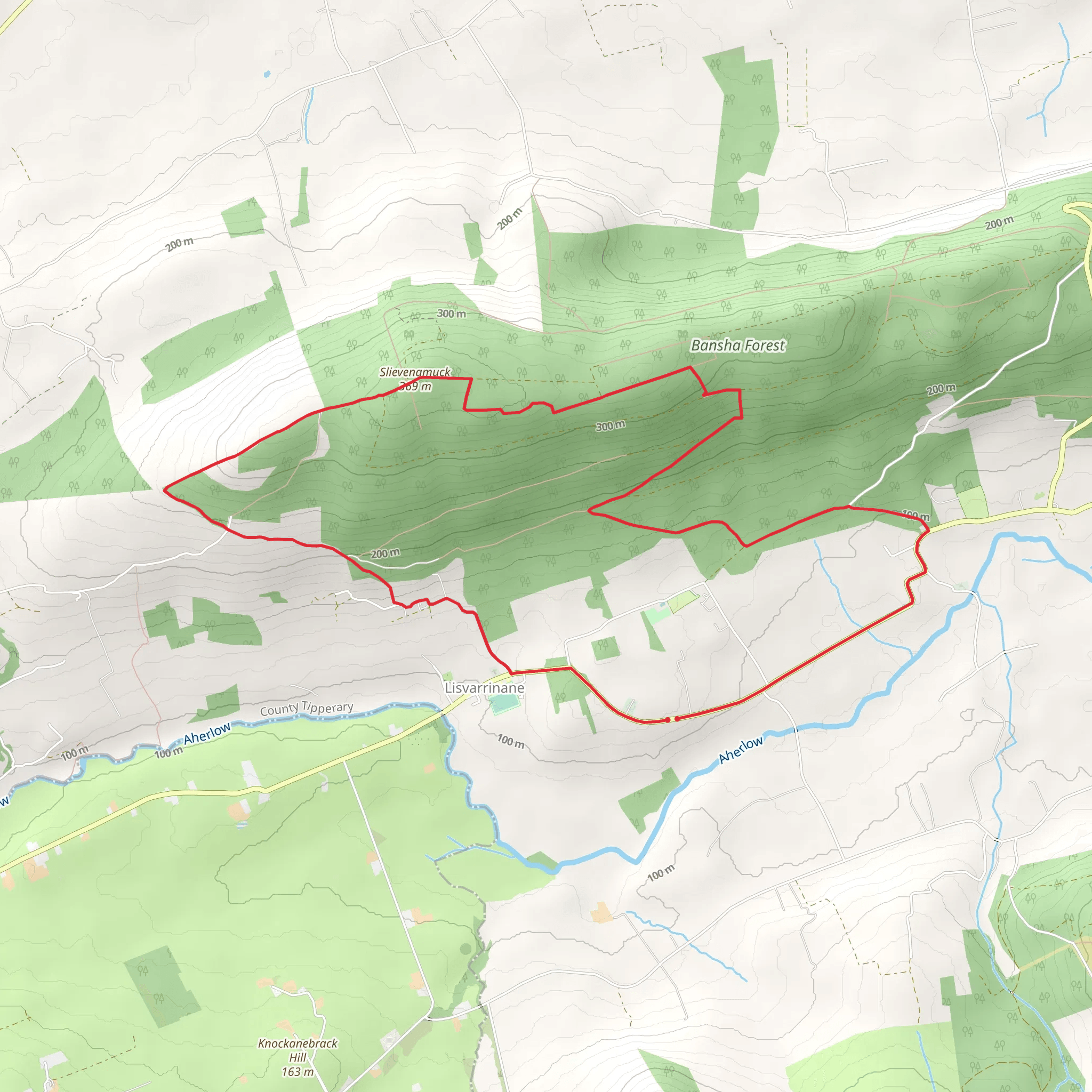 Lisvarrinane - Dolmen Loop mobile static map