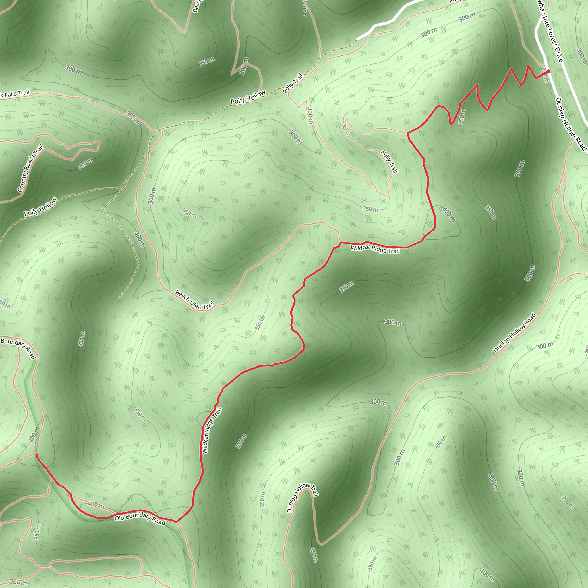 Kanawha State Forest mobile static map