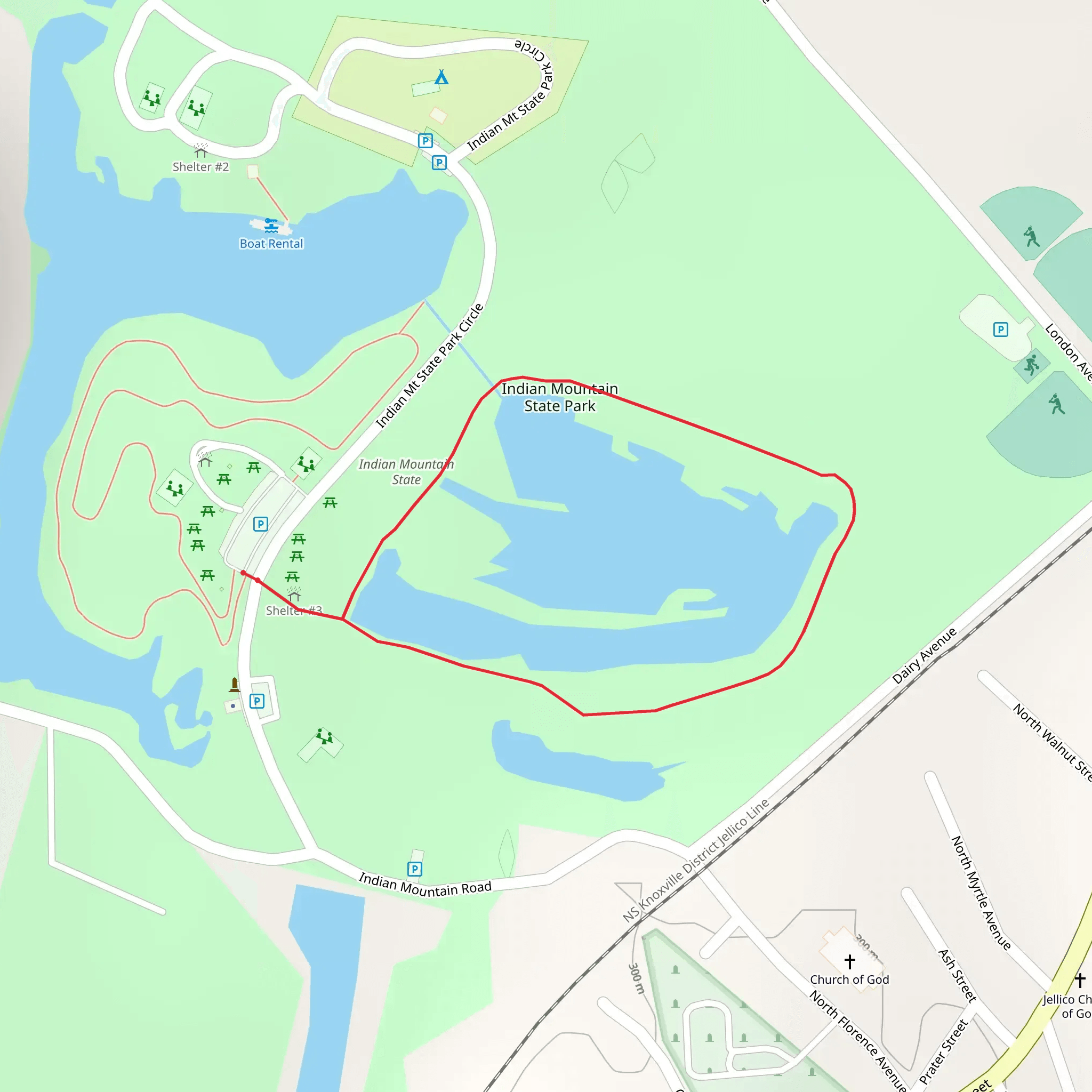 Indian Mountain State Park Loop mobile static map