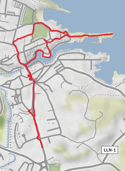 Hike from Llanes mobile static map