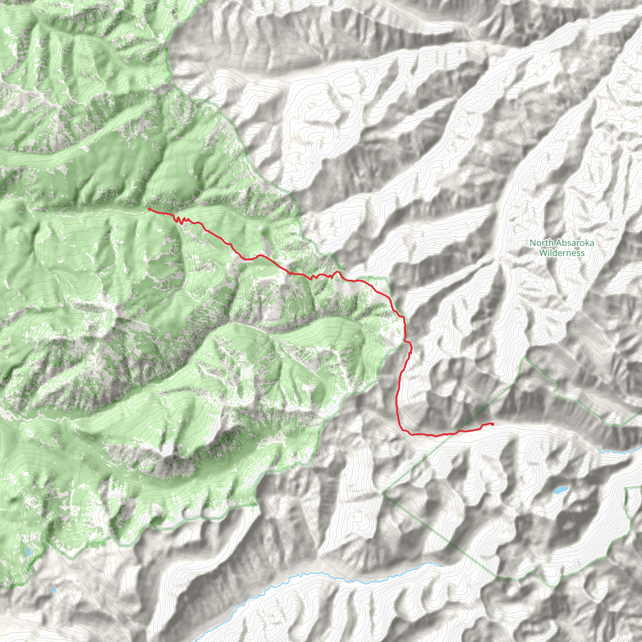 Hoodoo Basin Trail Point to Point mobile static map