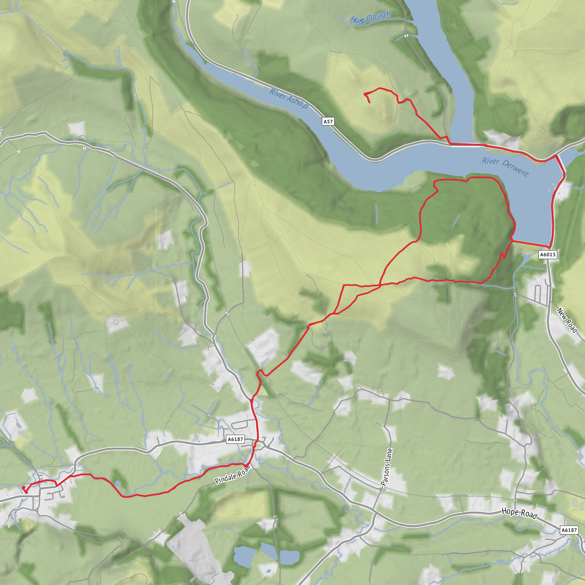 Win Hill & Crook Hill Ethel Bagging mobile static map