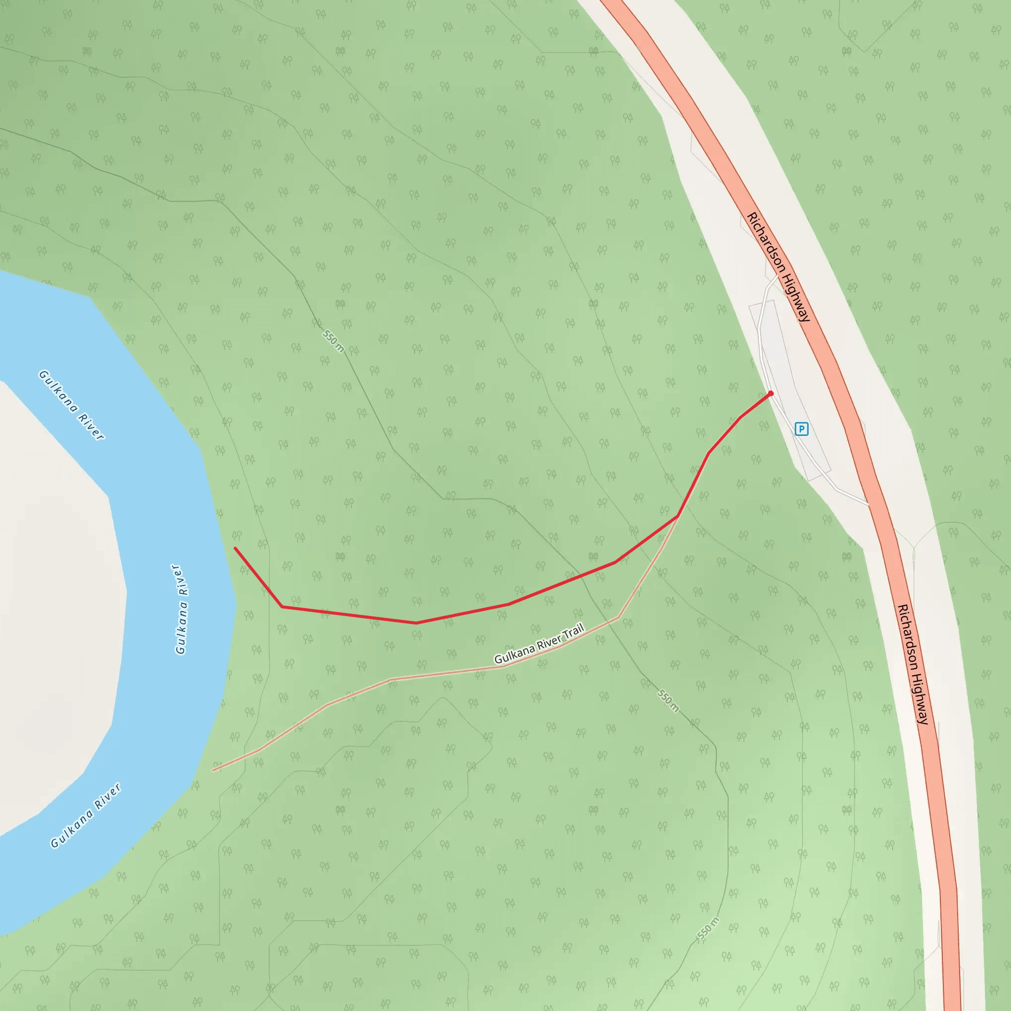 Gulkana River Trail mobile static map