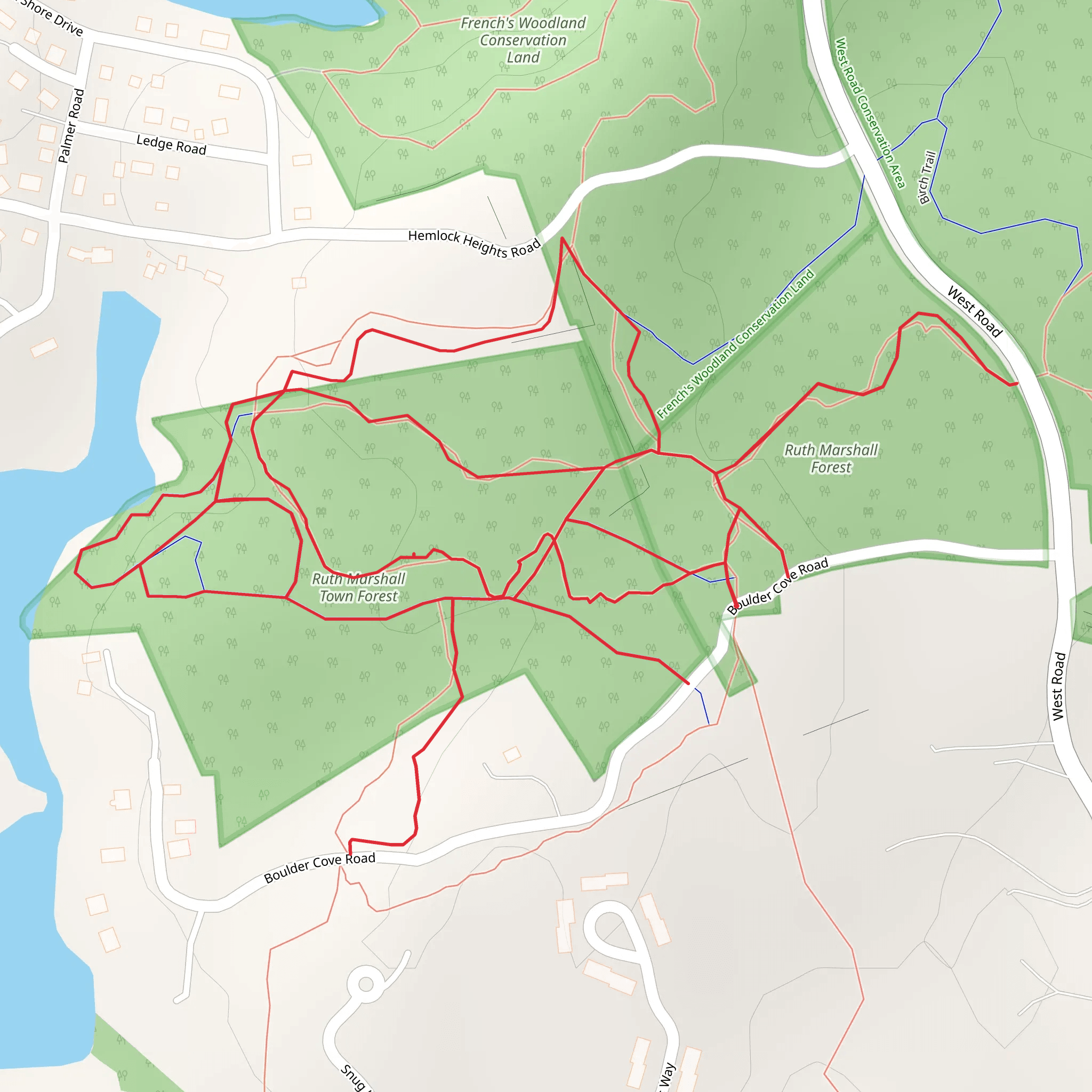 Greenbelt C Loop - Boulder Cove Road mobile static map