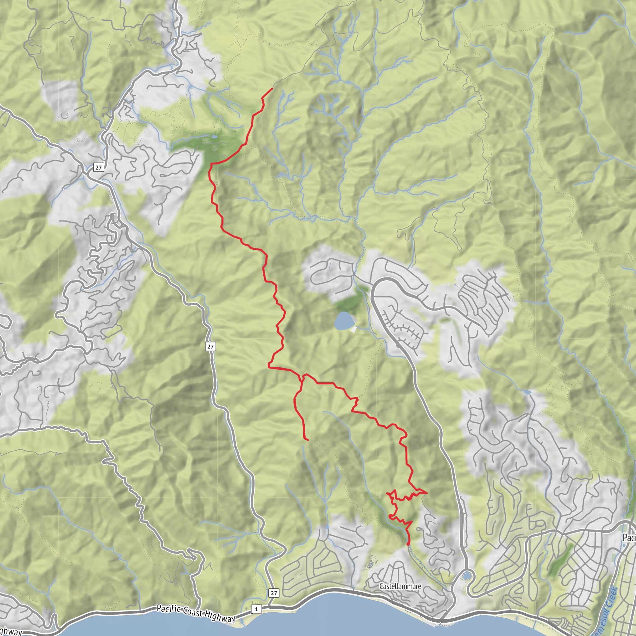 LARC Los Leones to Eagle Spring Fire Road Trail mobile static map