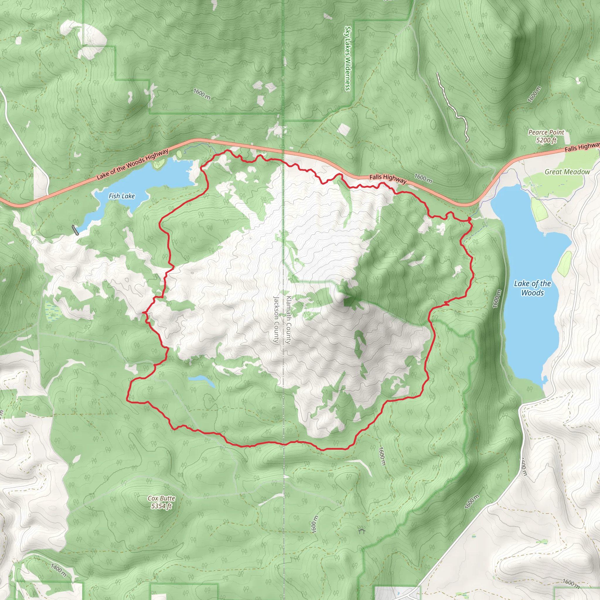 Brown Mountain and Fish Lake Tie Nordic Loop Trail mobile static map