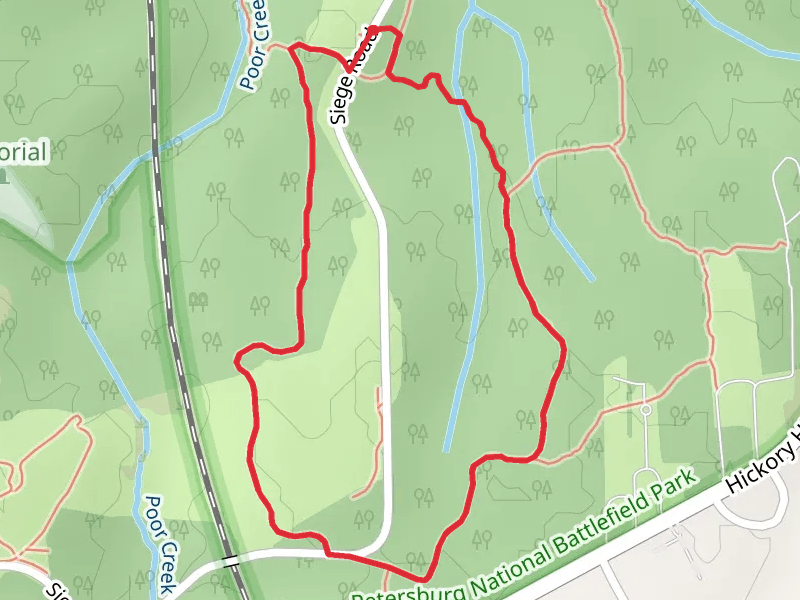 Siege Road via Poor Creek Loop