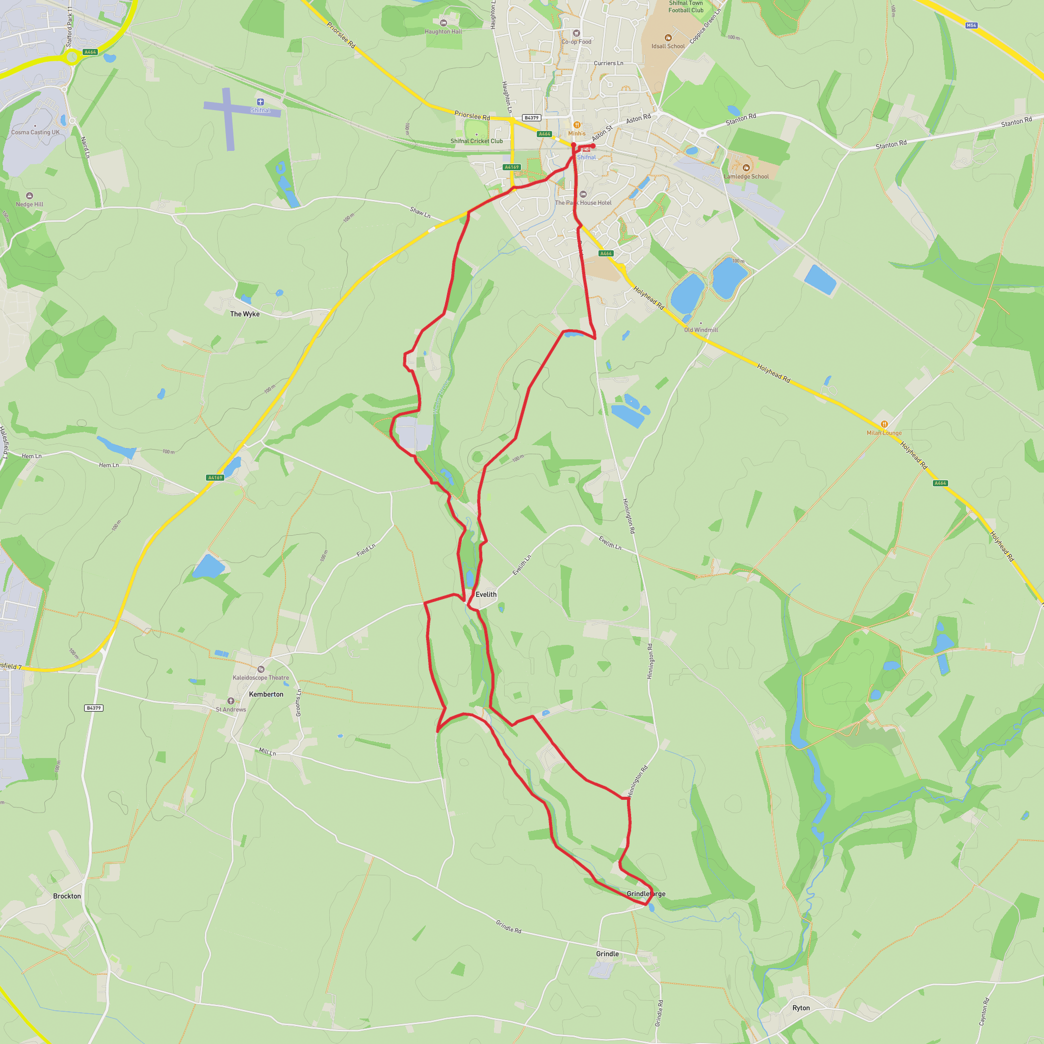 Shifnal Walk mobile static map