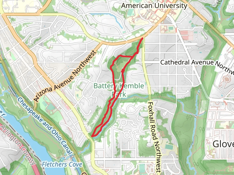 Batttery Kemble Trail and Fort Circle Park Loop