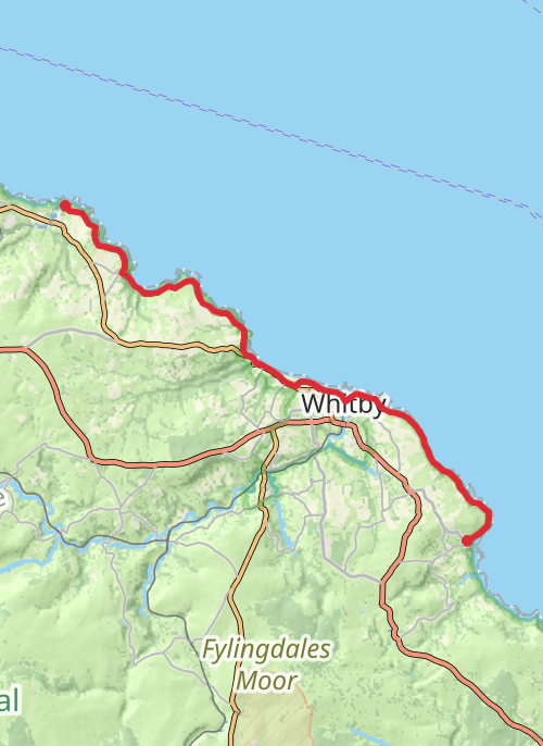 day 3 robin hoods bay to staithes mobile static map