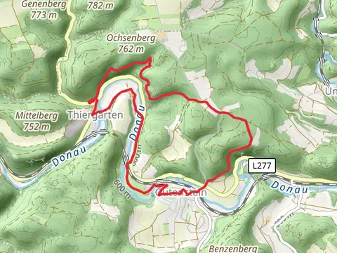 Donau Zollernalb Weg and Thiergarten - Gutenstein