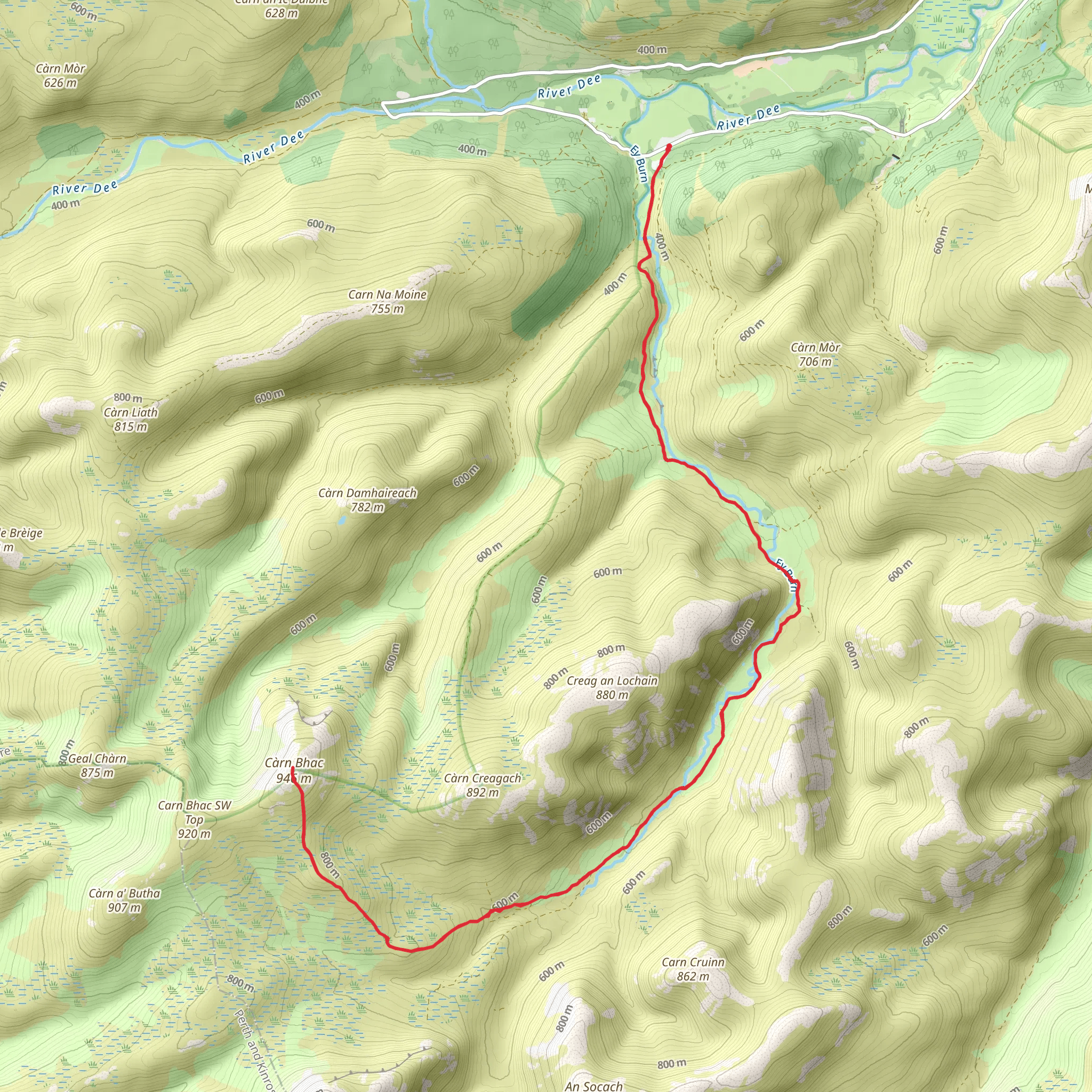 Càrn Bhac mobile static map