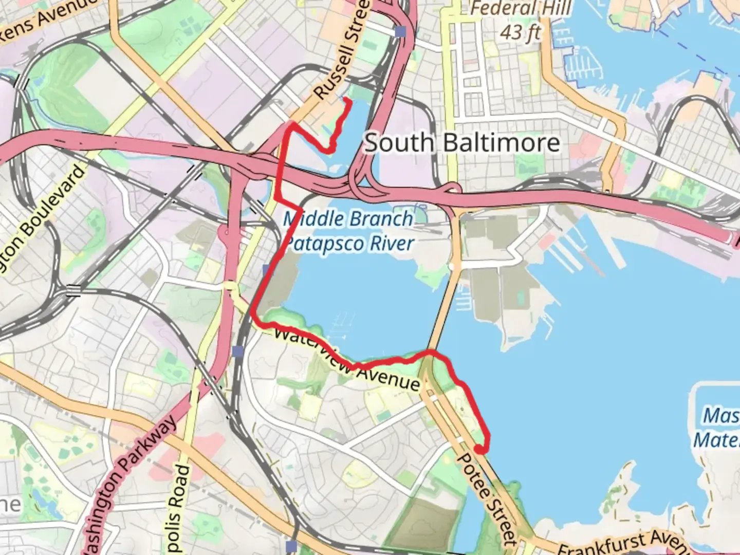 An image depicting the trail Middle Branch Trail and its surrounding area.