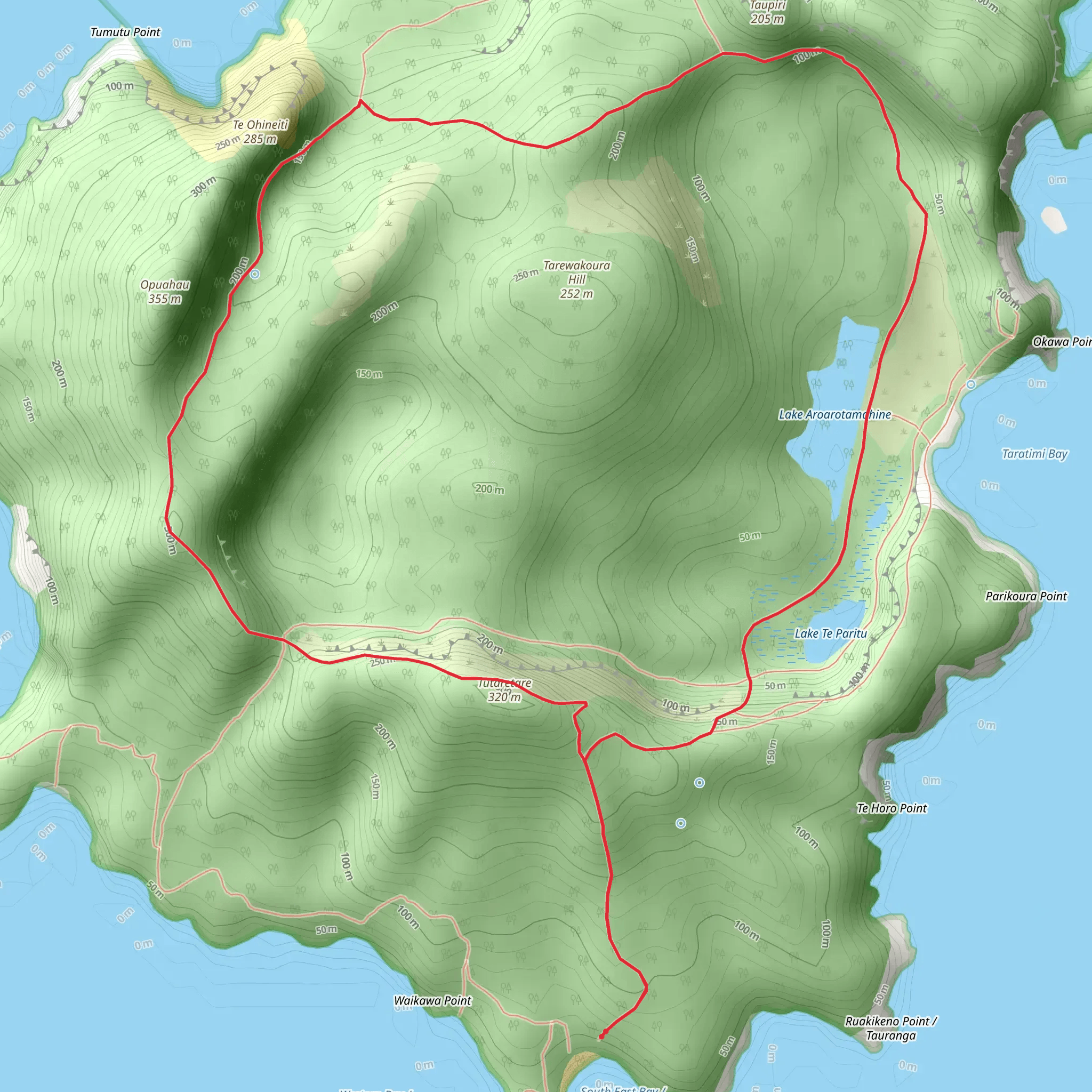 Tuhua - Mayor Island Crater Loop Track mobile static map