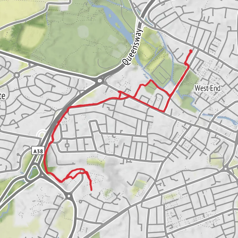 Hike from Derby mobile static map