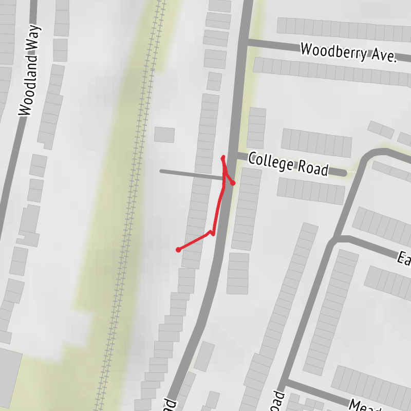 A map preview of the recording Enfield Hiking.