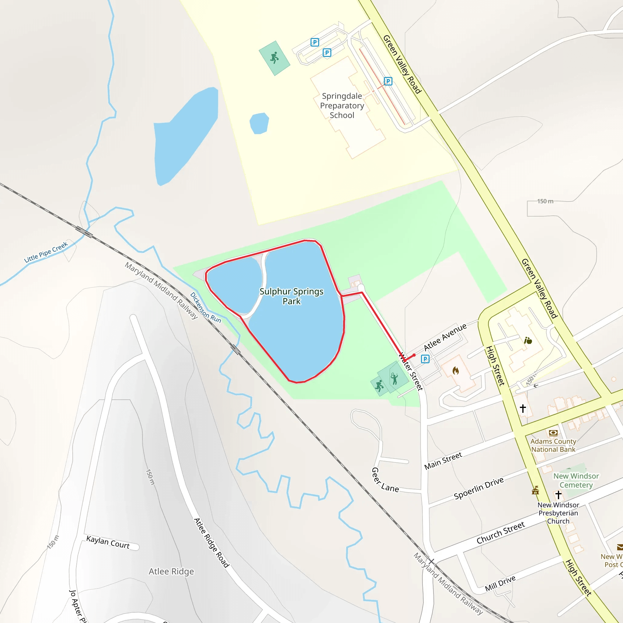 Sulphur Springs Park Loop mobile static map