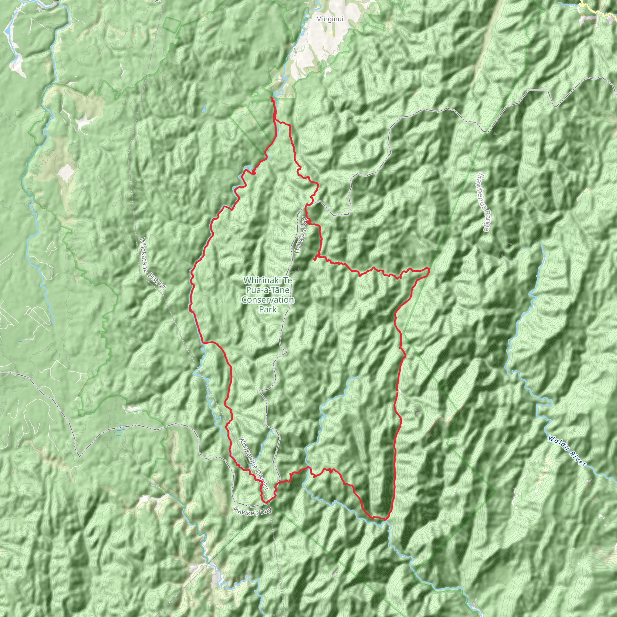 Te Pua-a-Tāne Circuit mobile static map