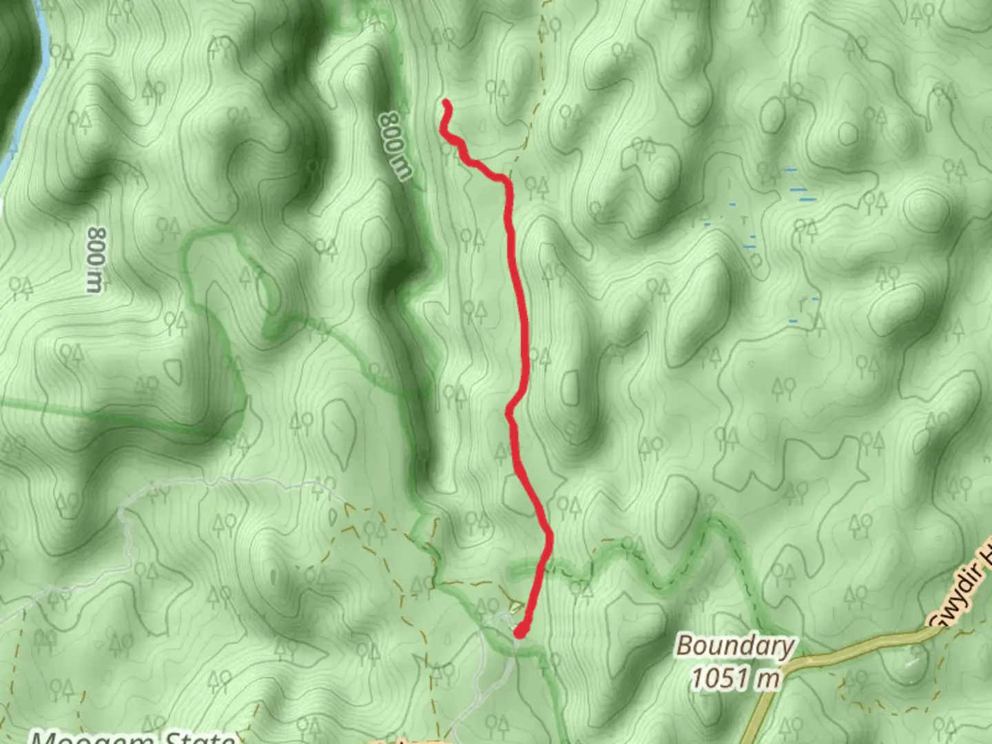 An image depicting the trail Duffer Falls Track and its surrounding area.