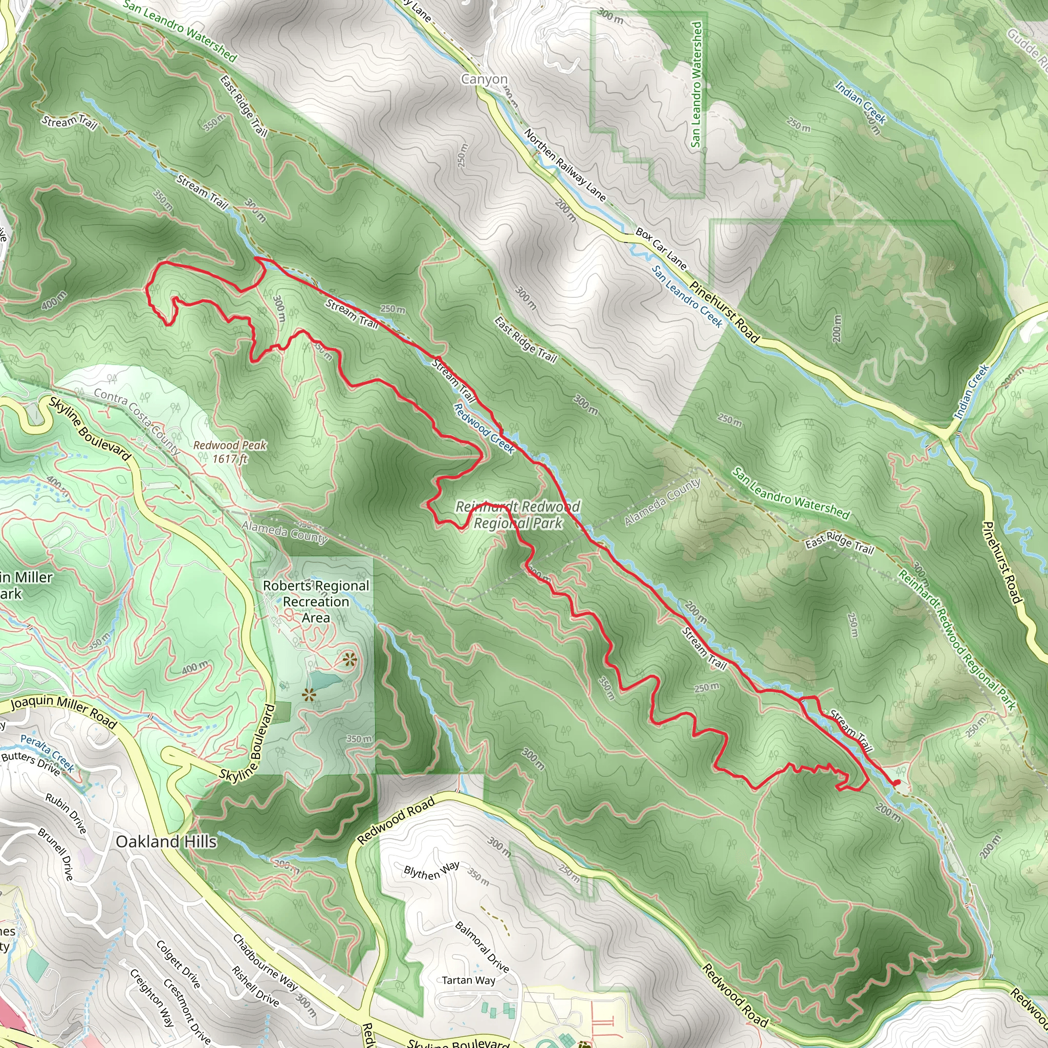 Bridle Trail, French Trail and Tres Sendas Loop Trail mobile static map